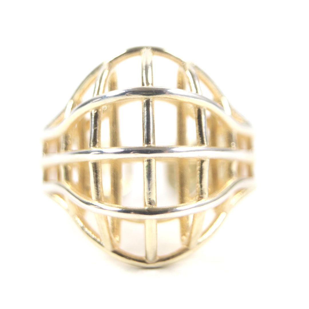 Excellent BOTTEGAVENETA Ring 3D Wire gold AG925 mens 13 707858