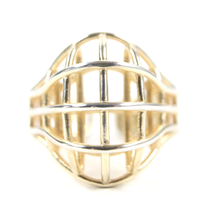 Excellent BOTTEGAVENETA Ring 3D Wire gold AG925 mens 13 707858