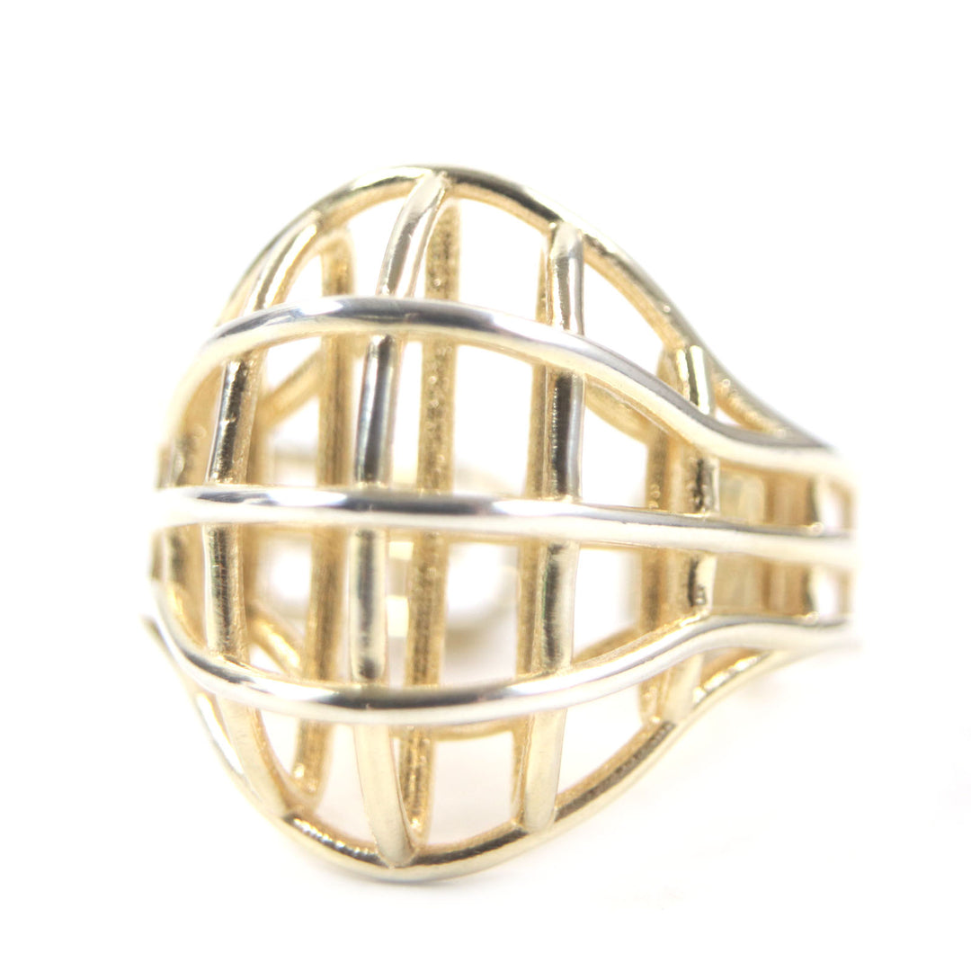 Excellent BOTTEGAVENETA Ring 3D Wire gold AG925 mens 13 707858