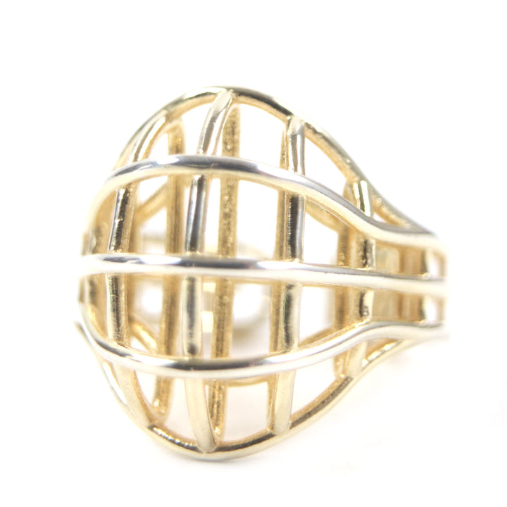 Excellent BOTTEGAVENETA Ring 3D Wire gold AG925 mens 13 707858