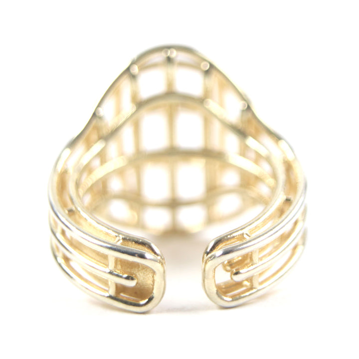 Excellent BOTTEGAVENETA Ring 3D Wire gold AG925 mens 13 707858