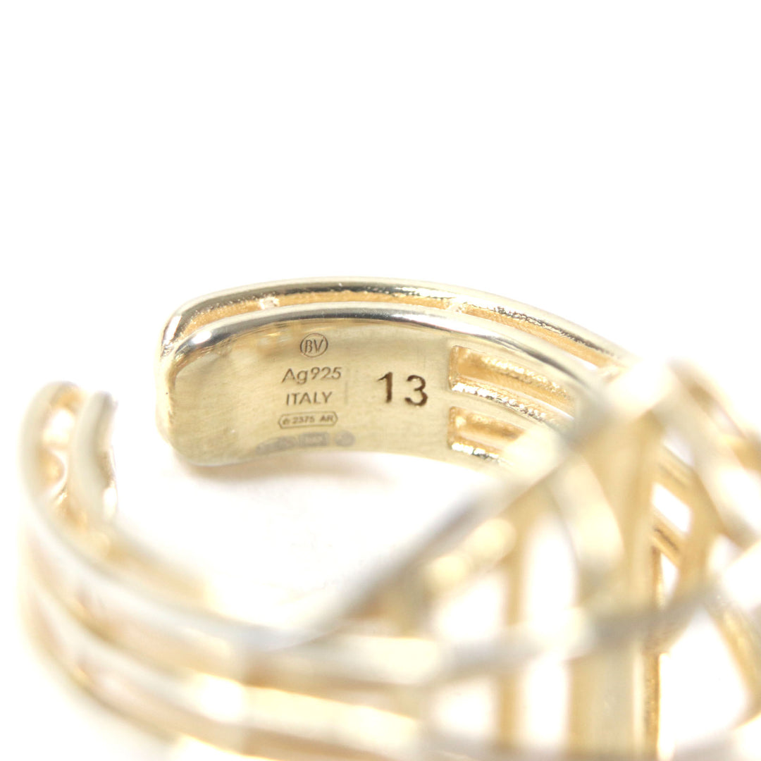 Excellent BOTTEGAVENETA Ring 3D Wire gold AG925 mens 13 707858