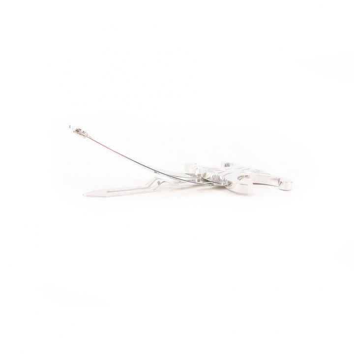 Excellent CELINE hair accessory Triomphe logo hair clip Silver Women