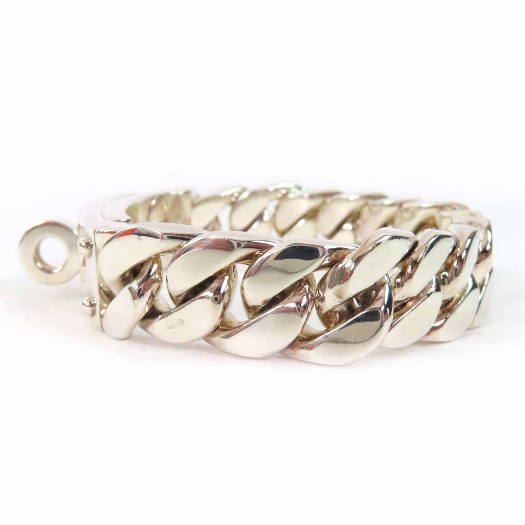 Excellent HERMES bracelet Kelly Grummett GM Silver SV925 Women