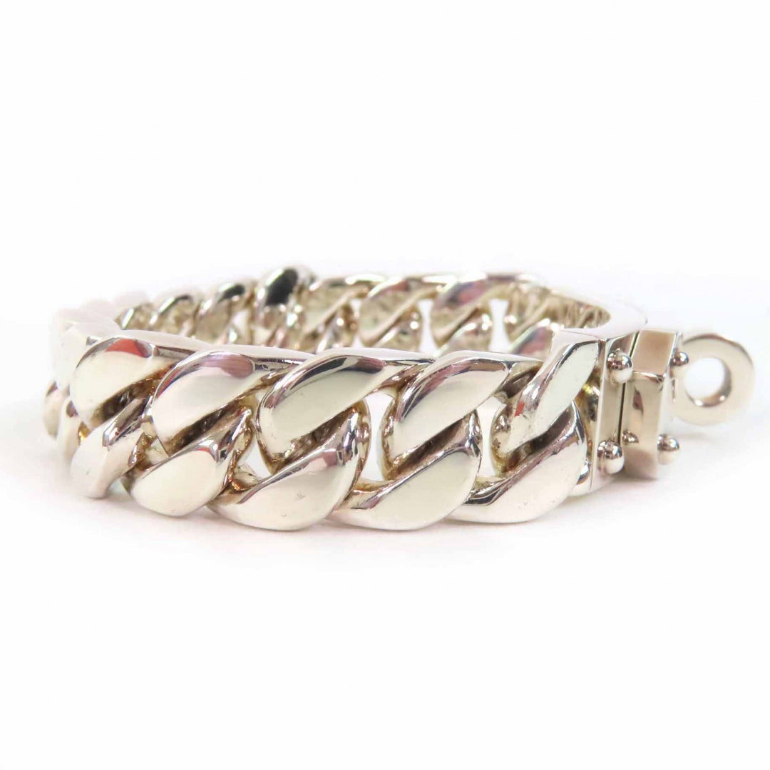 Excellent HERMES bracelet Kelly Grummett GM Silver SV925 Women
