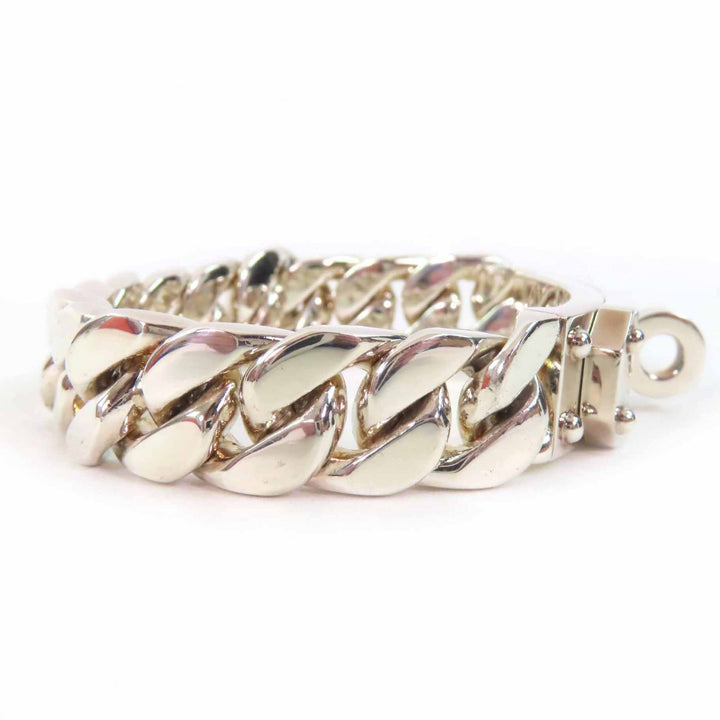 Excellent HERMES bracelet Kelly Grummett GM Silver SV925 Women