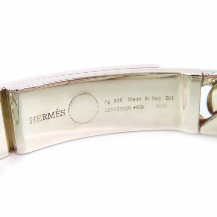 Excellent HERMES bracelet Kelly Grummett GM Silver SV925 Women