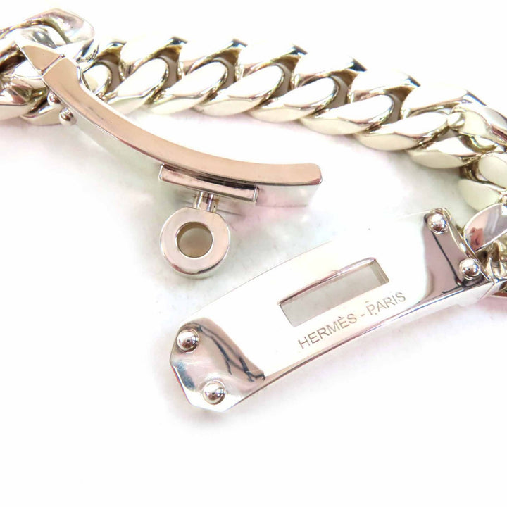 Excellent HERMES bracelet Kelly Grummett GM Silver SV925 Women