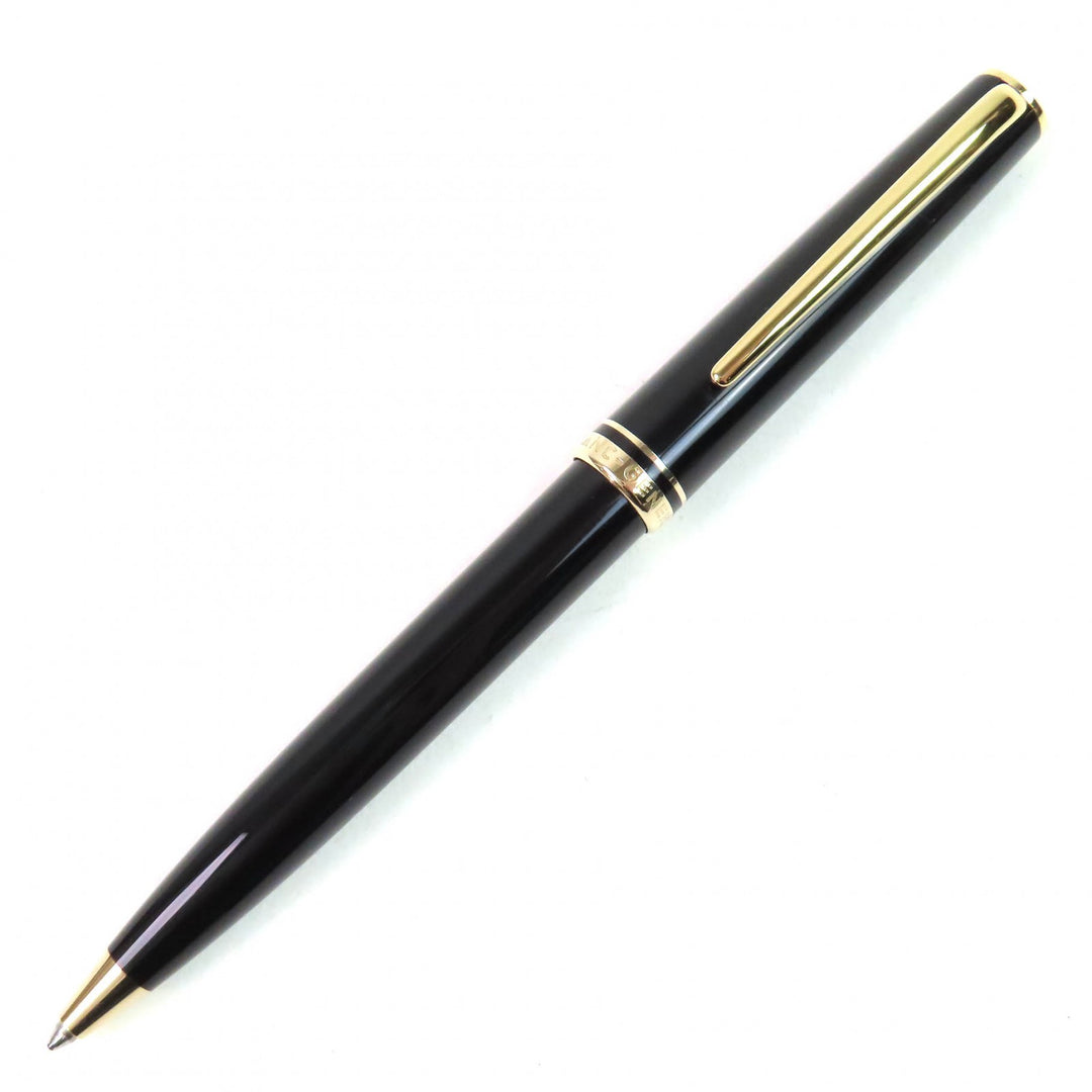 Great MONTBLANC Ballpoint pen generation White Star Twist Type Black gold mens