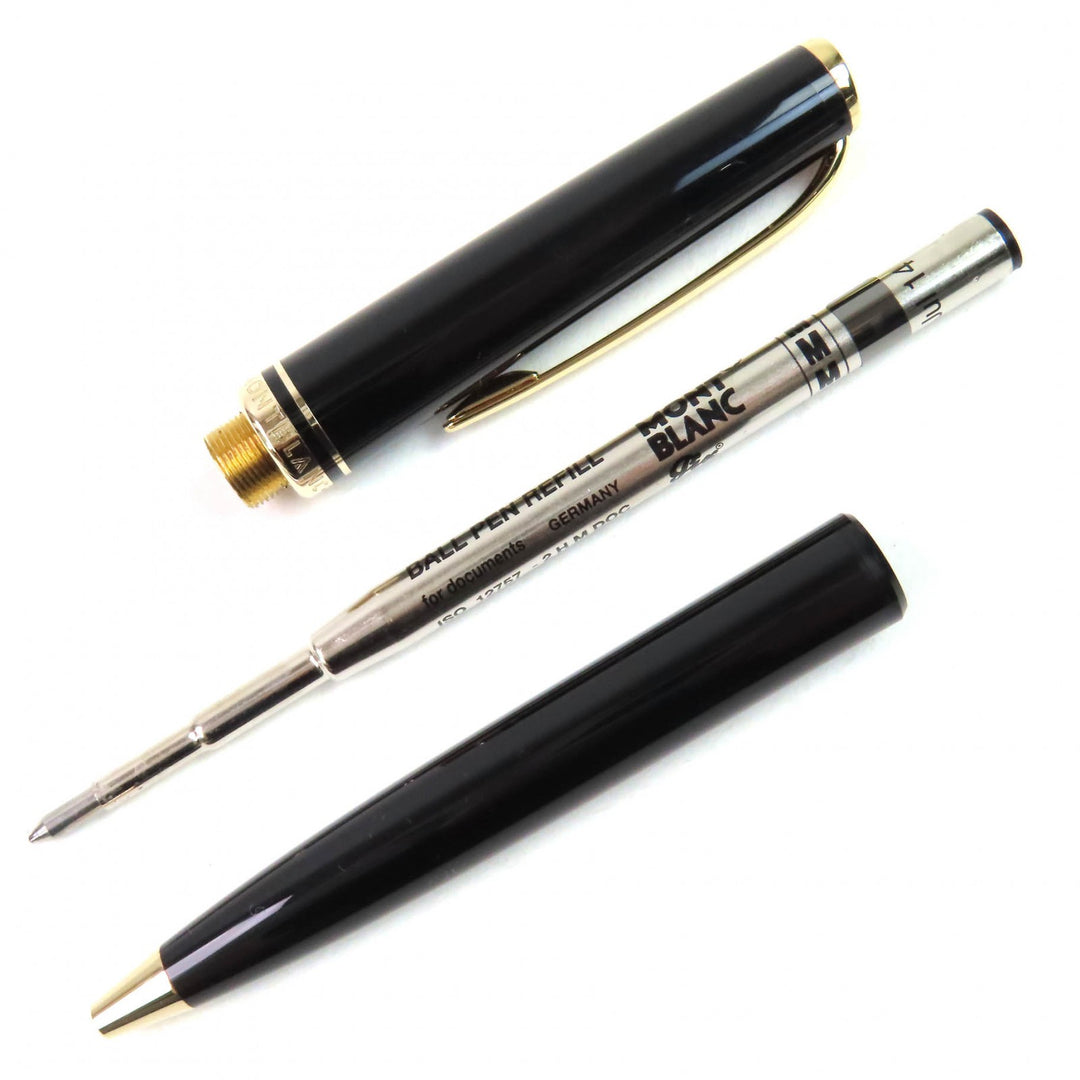 Great MONTBLANC Ballpoint pen generation White Star Twist Type Black gold mens
