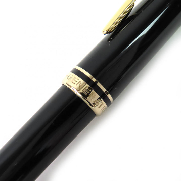 Great MONTBLANC Ballpoint pen generation White Star Twist Type Black gold mens