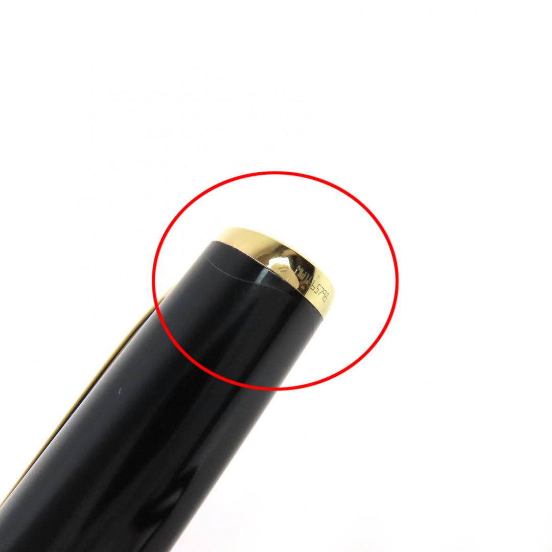 Great MONTBLANC Ballpoint pen generation White Star Twist Type Black gold mens