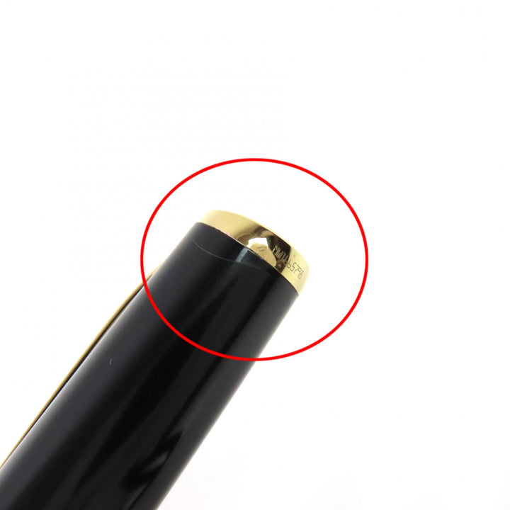Great MONTBLANC Ballpoint pen generation White Star Twist Type Black gold mens