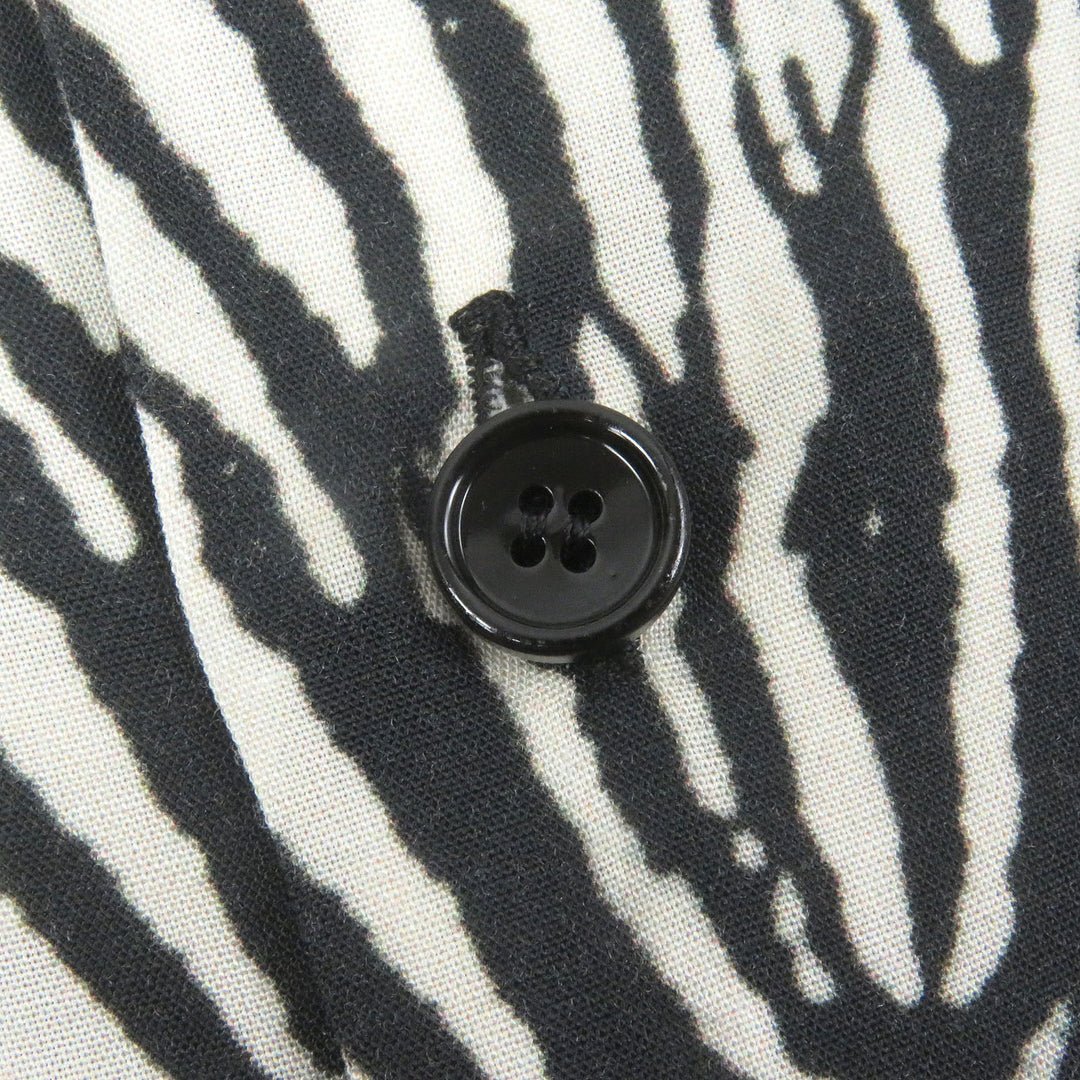 Great CELINE Short sleeve shirt Open Collar White black Rayon mens 38 2C517346Q
