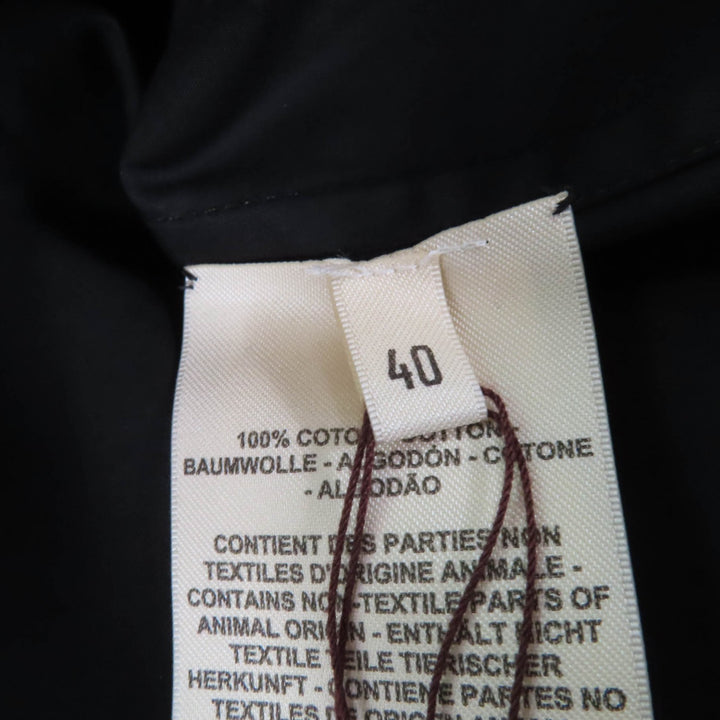 Pristine HERMES one piece Serie button belted shirt dress black cotton Women 40 3H0633DV