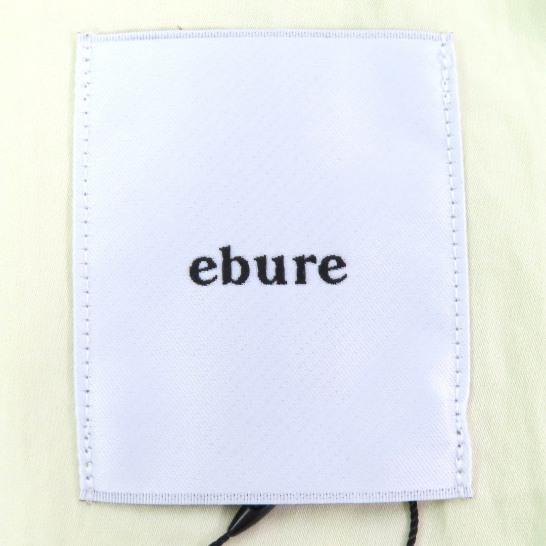 Pristine ebure trench coat Belted wrinkled cotton stand collar Light yellow 38