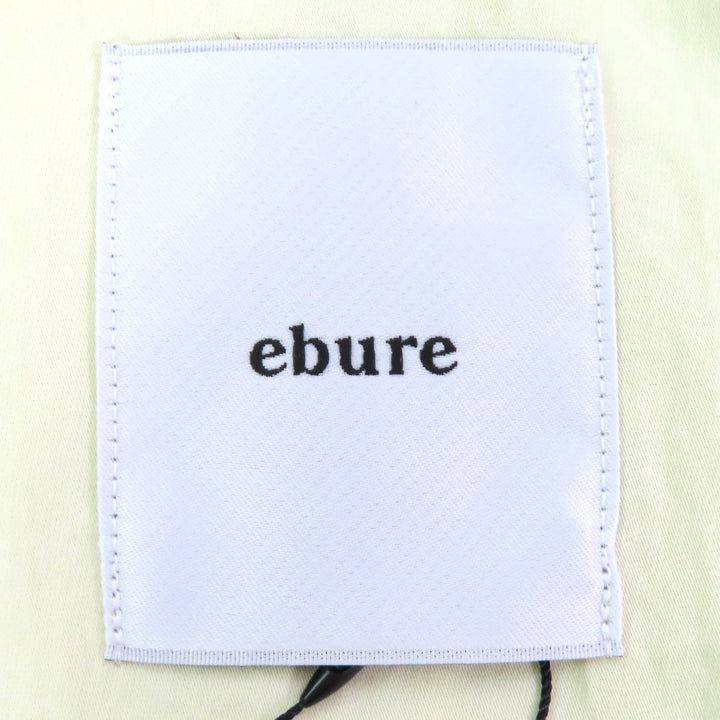 Pristine ebure trench coat Belted wrinkled cotton stand collar Light yellow 38