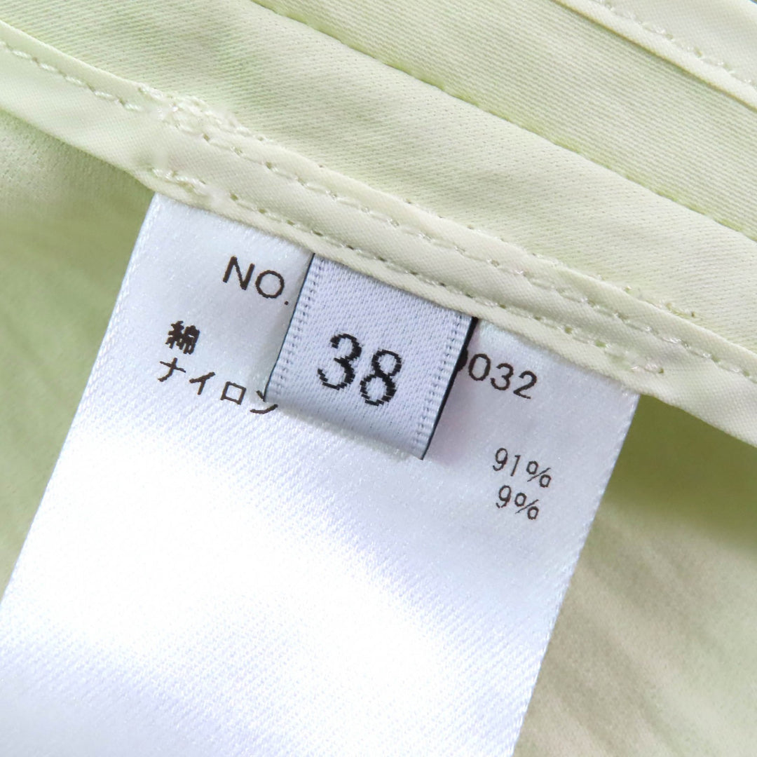 Pristine ebure trench coat Belted wrinkled cotton stand collar Light yellow 8 3510200032