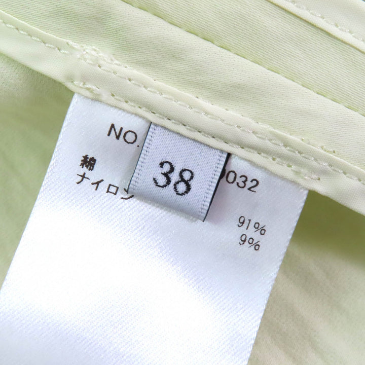 Pristine ebure trench coat Belted wrinkled cotton stand collar Light yellow 8 3510200032