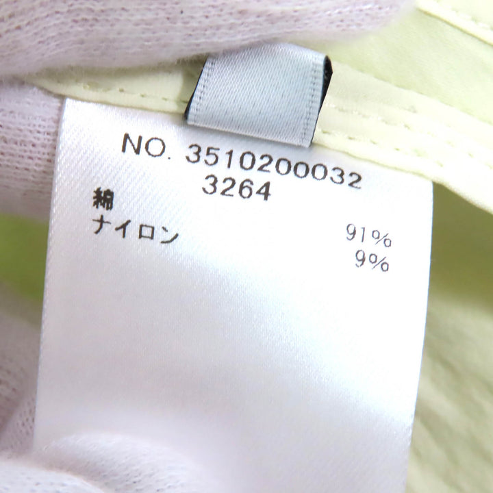 Pristine ebure trench coat Belted wrinkled cotton stand collar Light yellow 38