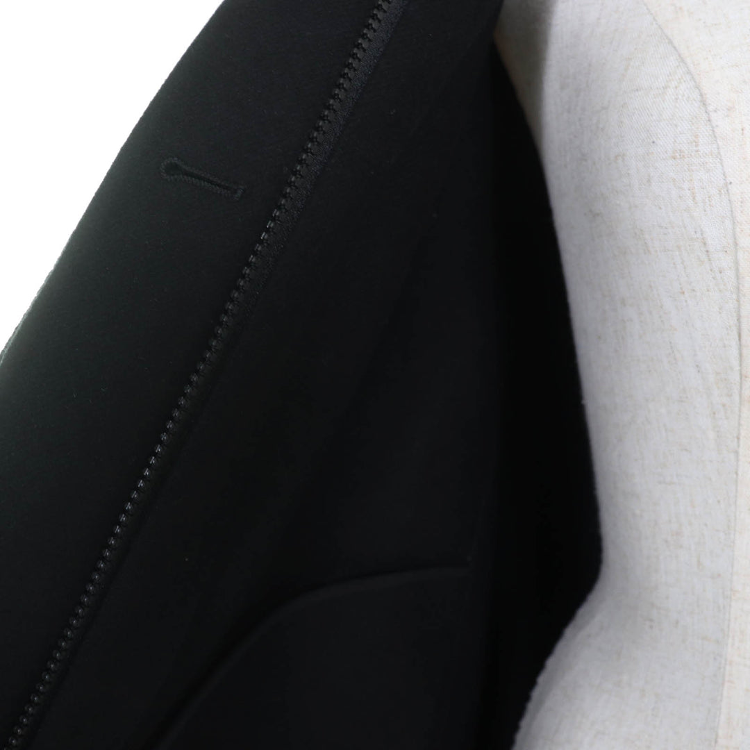 Excellent Christian Dior coat Hooded coat black wool Women 40 010M41A1116