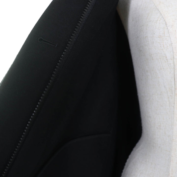Excellent Christian Dior coat Hooded coat black wool Women 40 010M41A1116