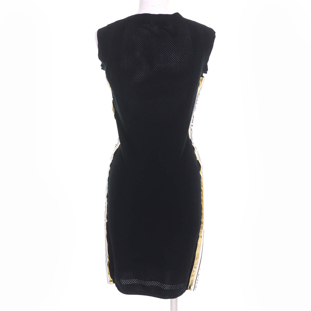 Great Versace Jeans one piece Logo tape design sleeveless knit black Women M