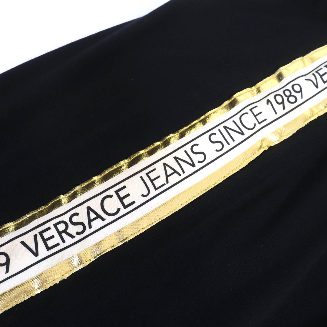 Great Versace Jeans one piece Logo tape design sleeveless knit black Women M
