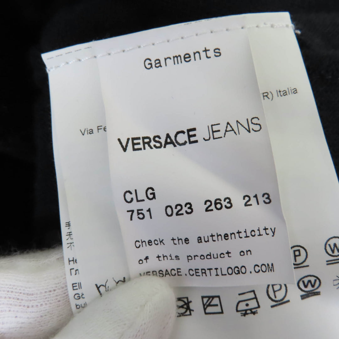 Great Versace Jeans one piece Logo tape design sleeveless knit black Women M