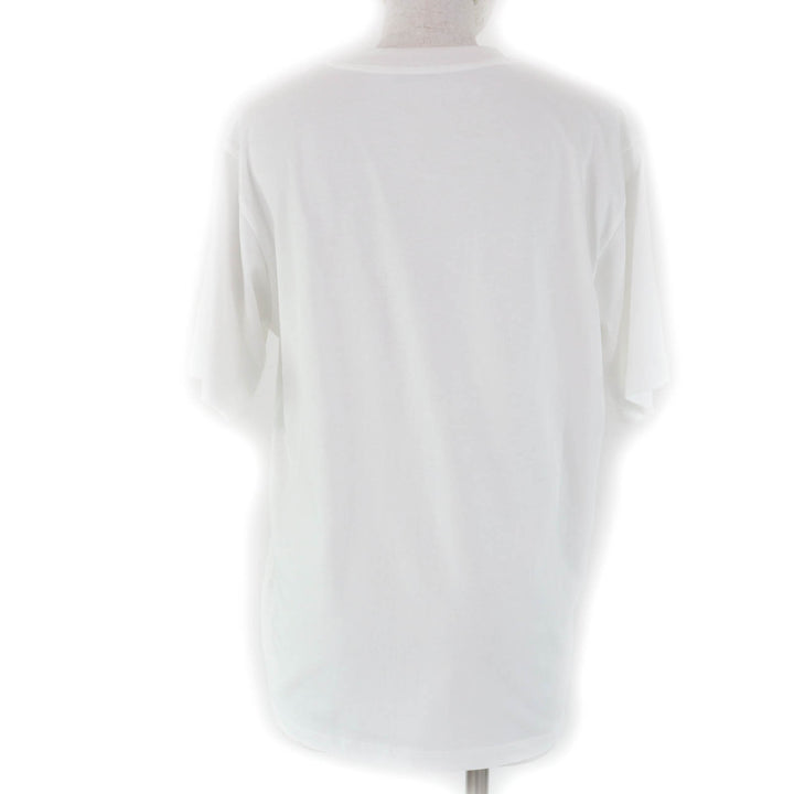 Pristine MONCLER Short sleeve T-shirt Front logo design white cotton Women S
