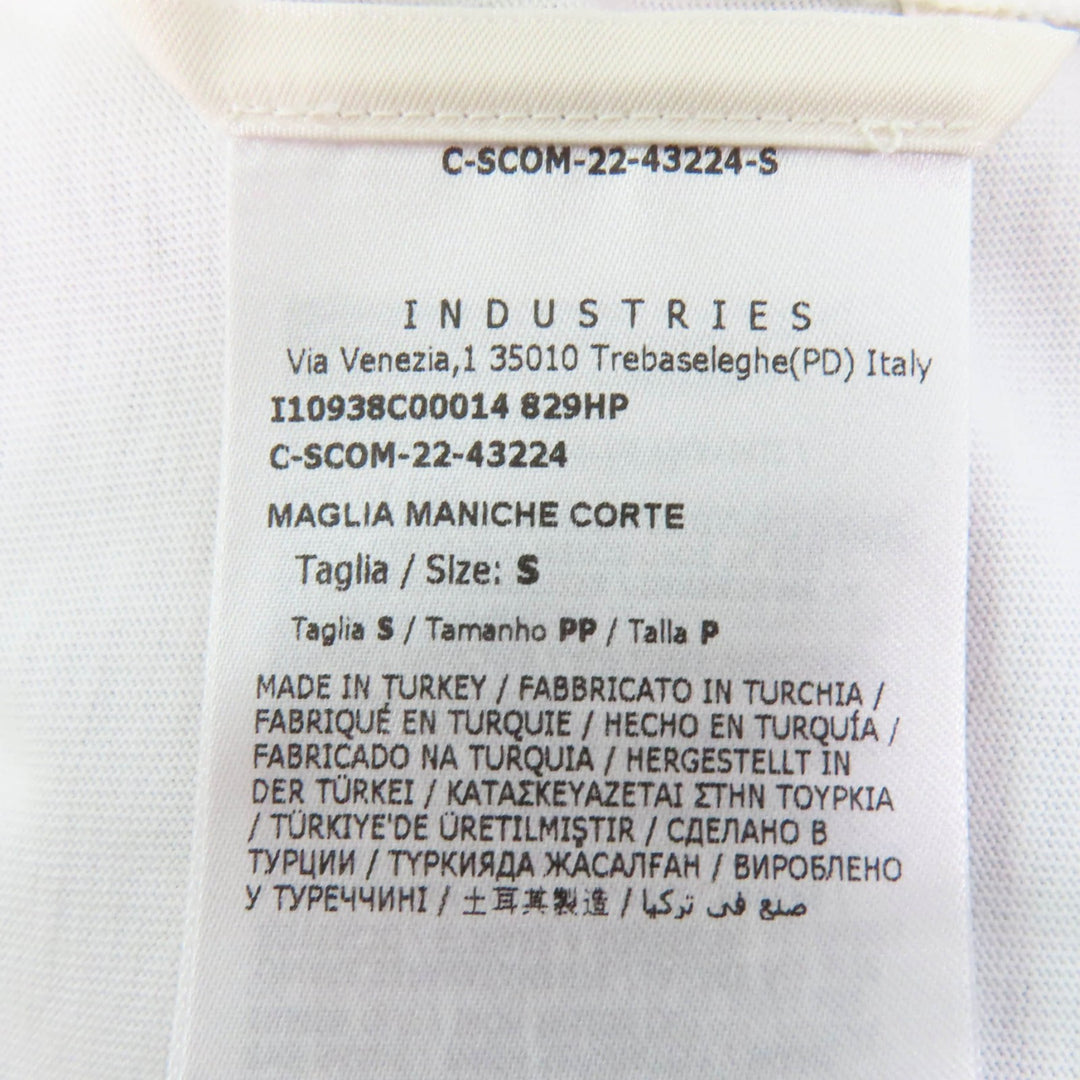 Pristine MONCLER Short sleeve T-shirt Front logo design white cotton Women S