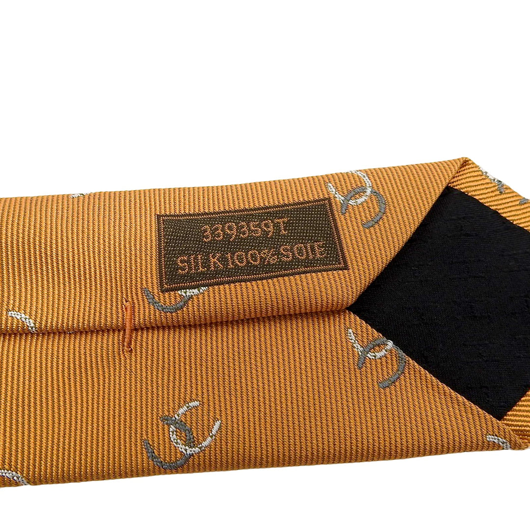 Pristine HERMES tie Horseshoe pattern silk mens 339359T