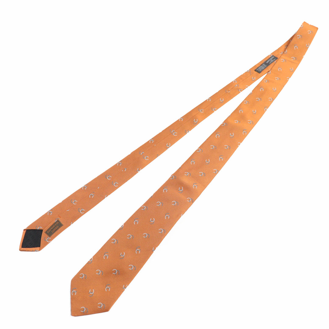 Pristine HERMES tie Horseshoe pattern silk mens 339359T