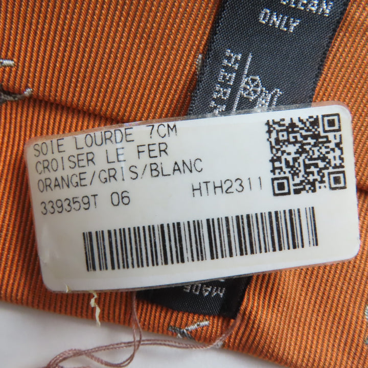 Pristine HERMES tie Horseshoe pattern silk mens 339359T