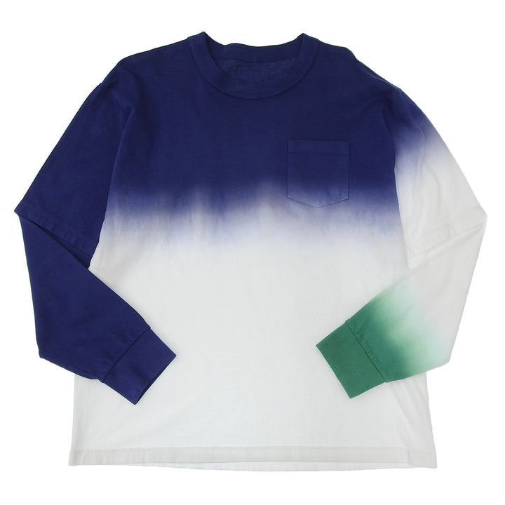 Pristine Sacai Long-sleeved T-shirt Chest pocket Gradient Multi mens 2 24-03374M