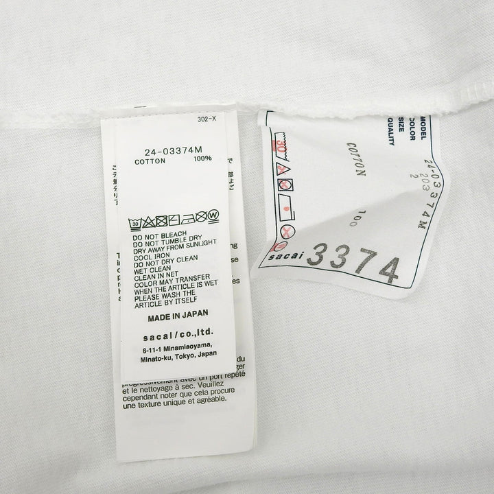 Pristine Sacai Long-sleeved T-shirt Chest pocket Gradient Multi mens 2 24-03374M