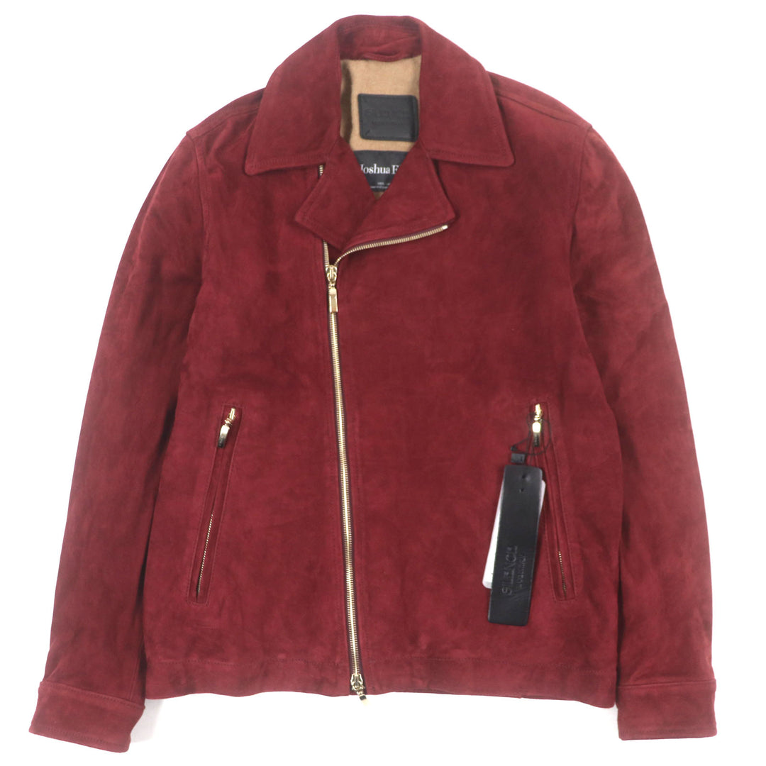Pristine SILENCE JOSHUA ELLIS Leather jacket double Red Goat leather mens 44