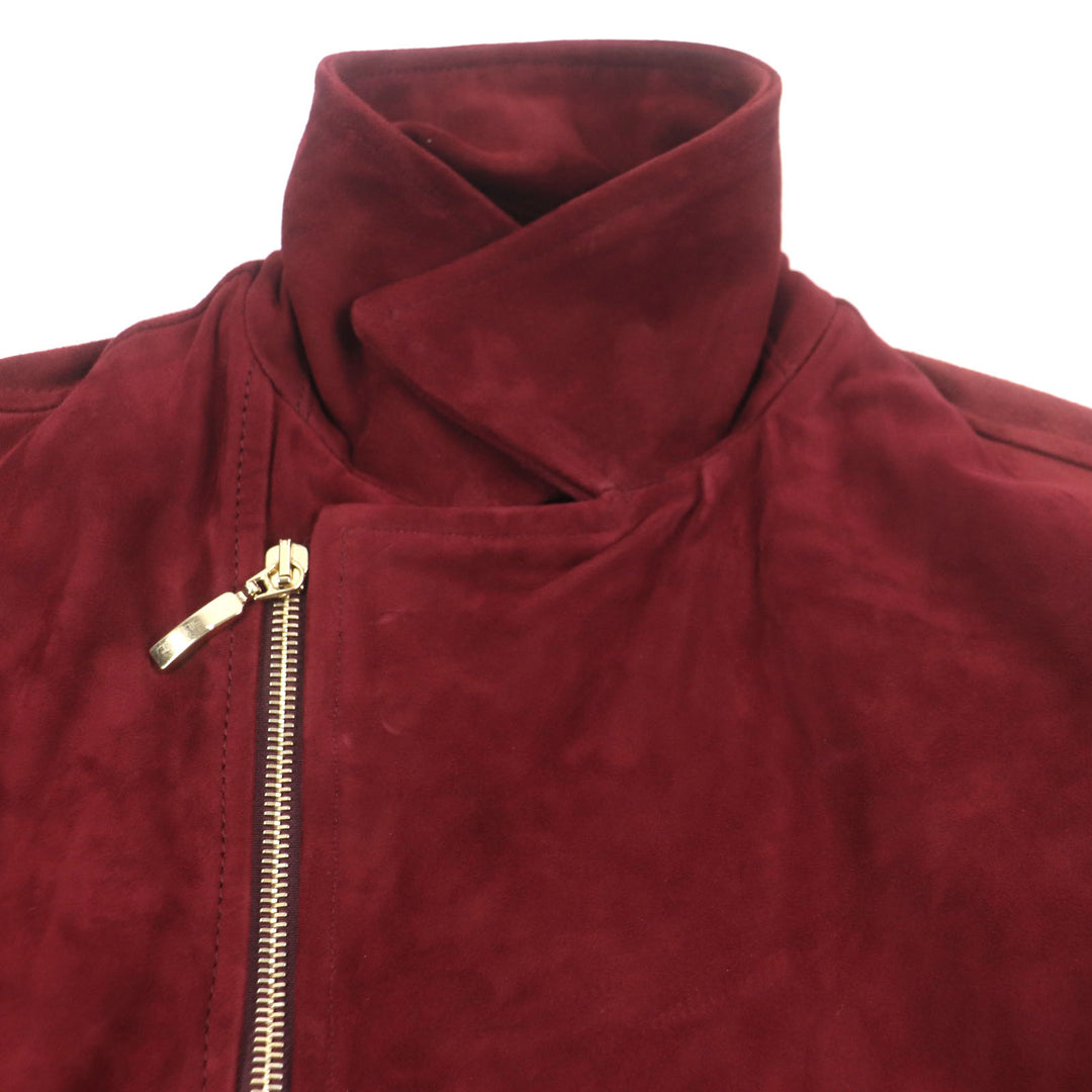 Pristine SILENCE JOSHUA ELLIS Leather jacket double Red Goat leather mens 44