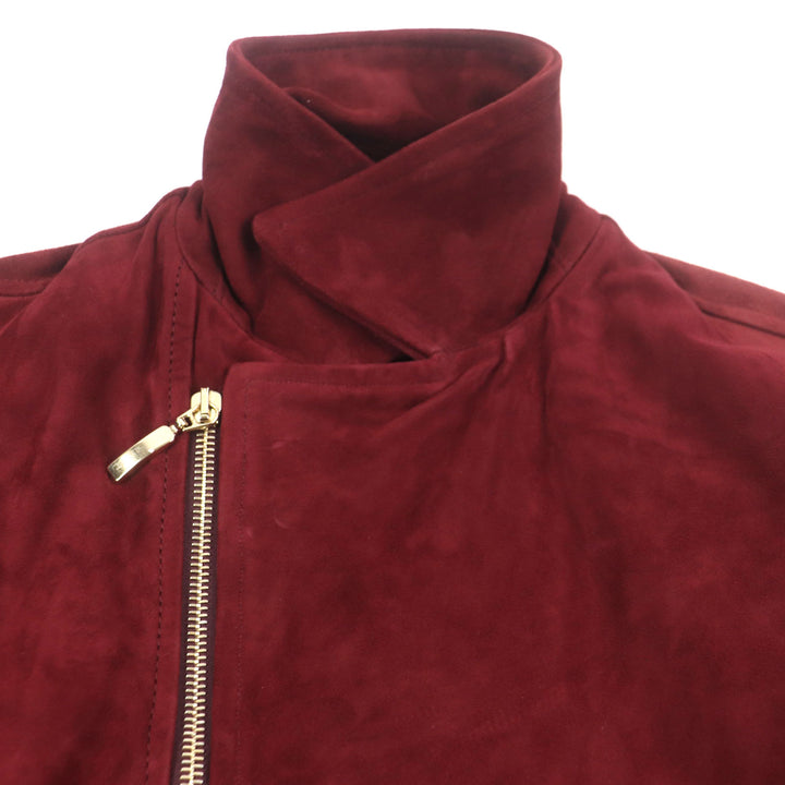 Pristine SILENCE JOSHUA ELLIS Leather jacket double Red Goat leather mens 44