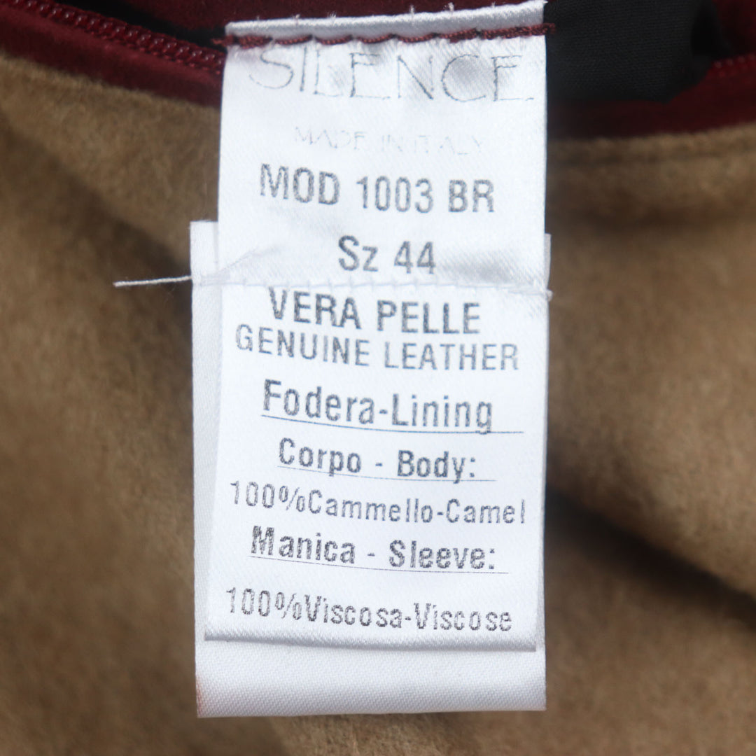 Pristine SILENCE JOSHUA ELLIS Leather jacket double Red Goat leather mens 44