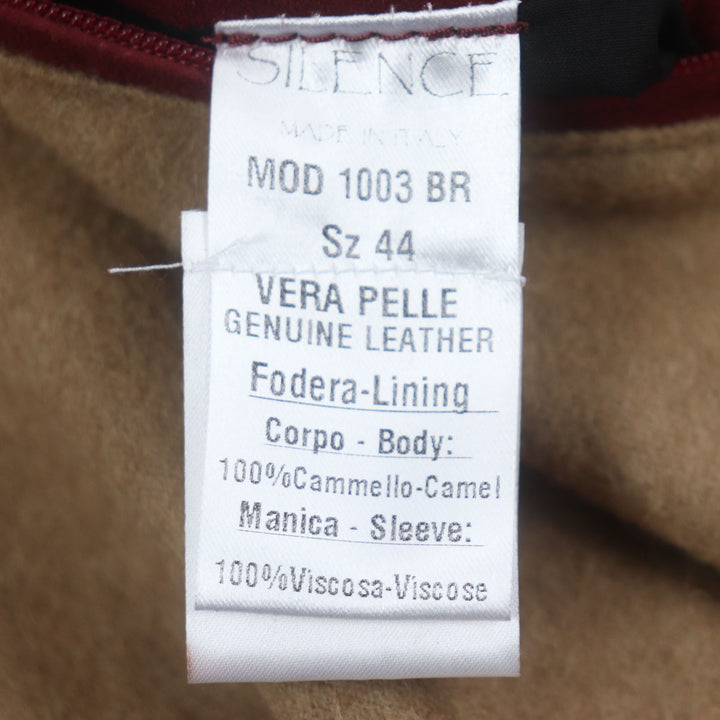 Pristine SILENCE JOSHUA ELLIS Leather jacket double Red Goat leather mens 44