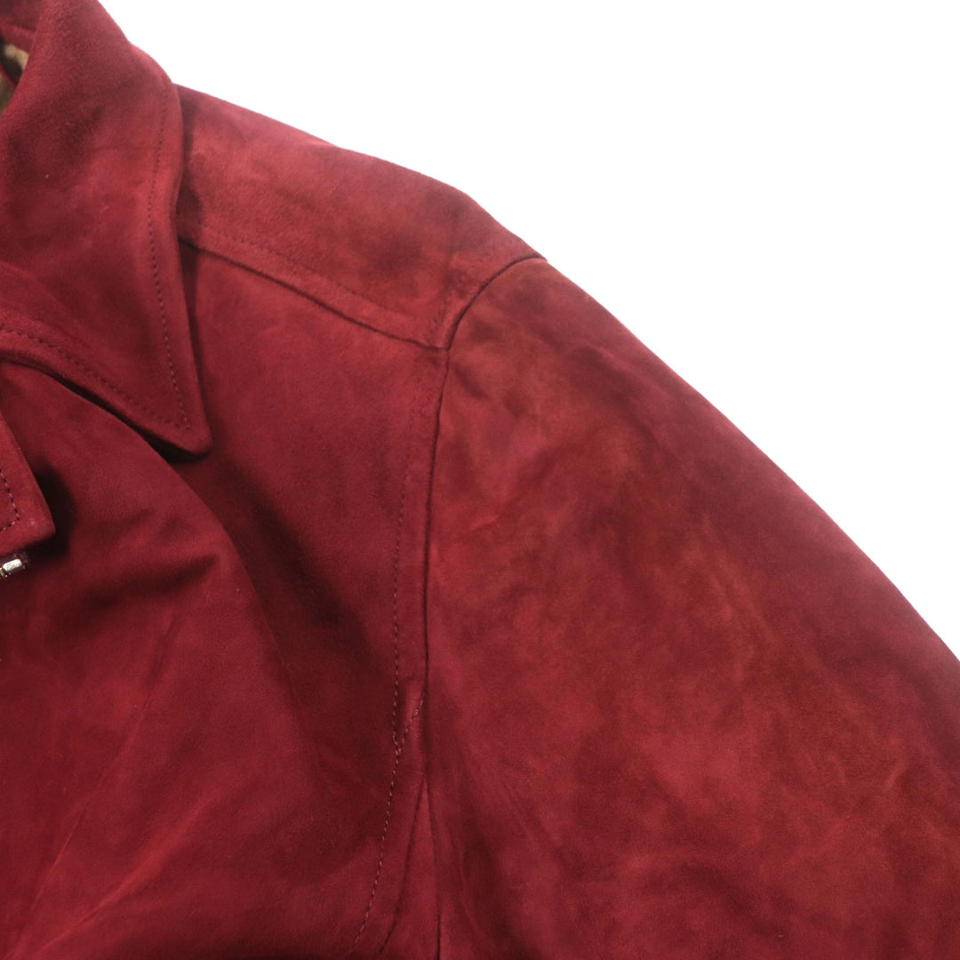 Pristine SILENCE JOSHUA ELLIS Leather jacket double Red Goat leather mens 44