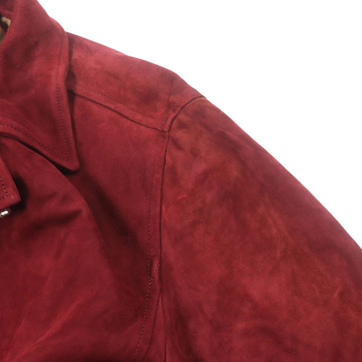 Pristine SILENCE JOSHUA ELLIS Leather jacket double Red Goat leather mens 44