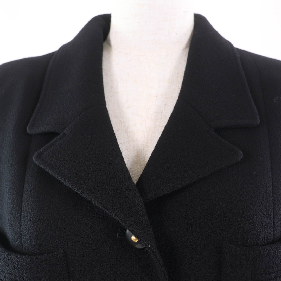 CHANEL two-piece set Rare large size jacket/skirt black Women 95A P05422V03075