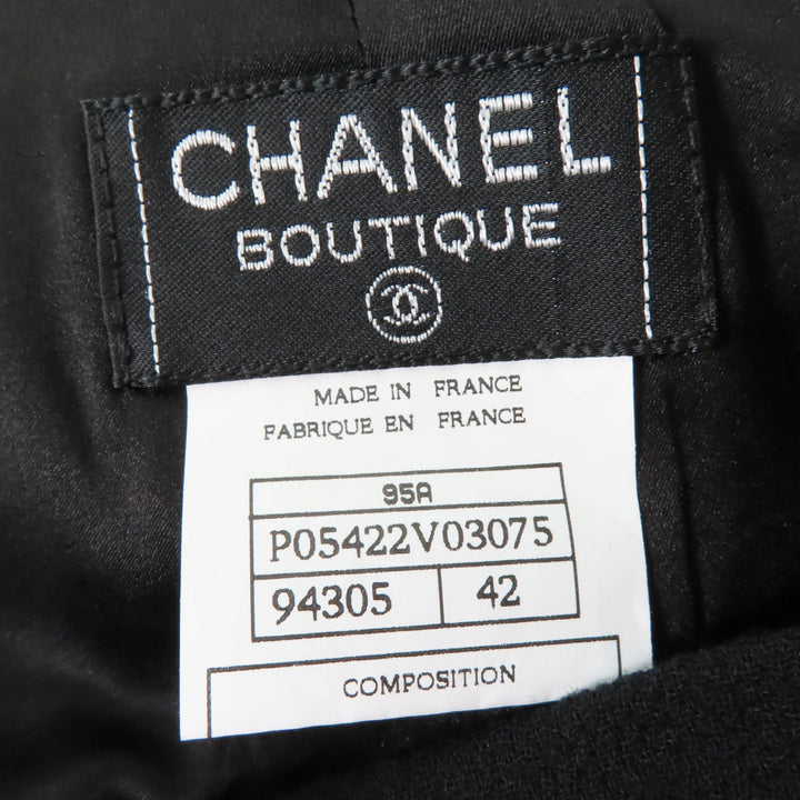 CHANEL two-piece set Rare large size jacket/skirt black Women 95A P05422V03075