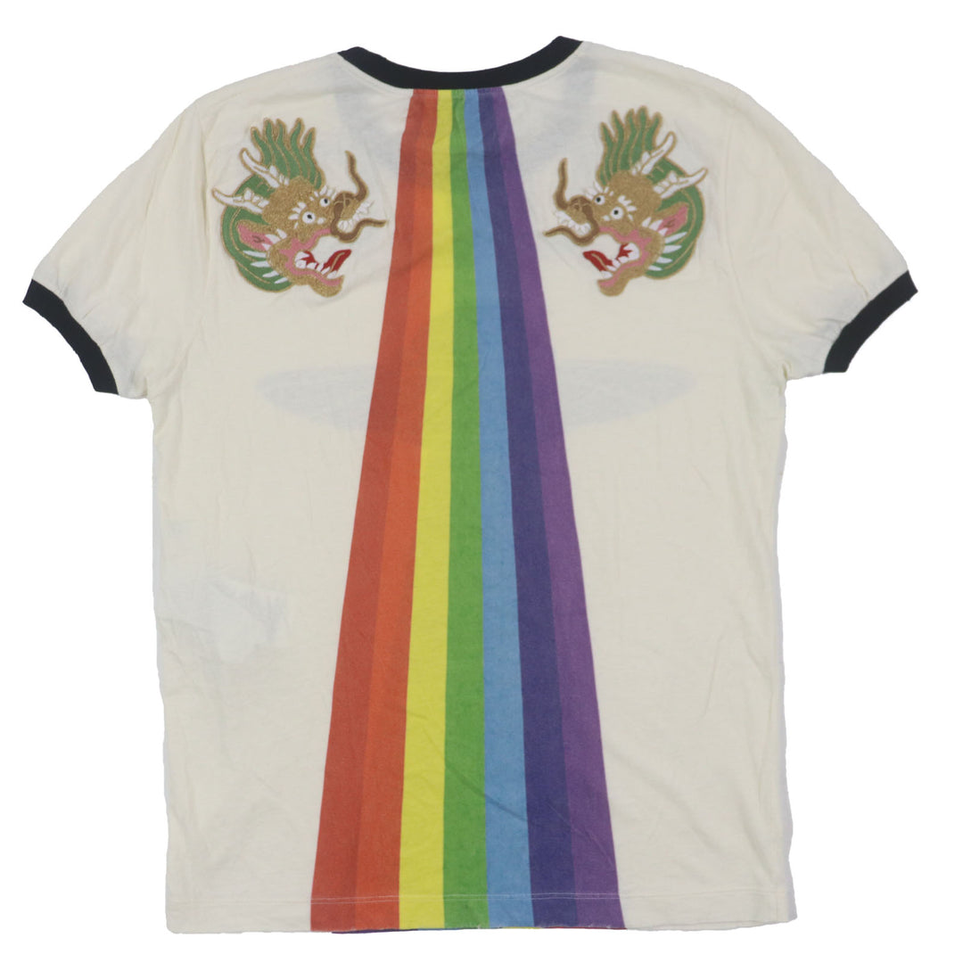 Great GUCCI Short sleeve T-shirt white cotton mens XS 476035