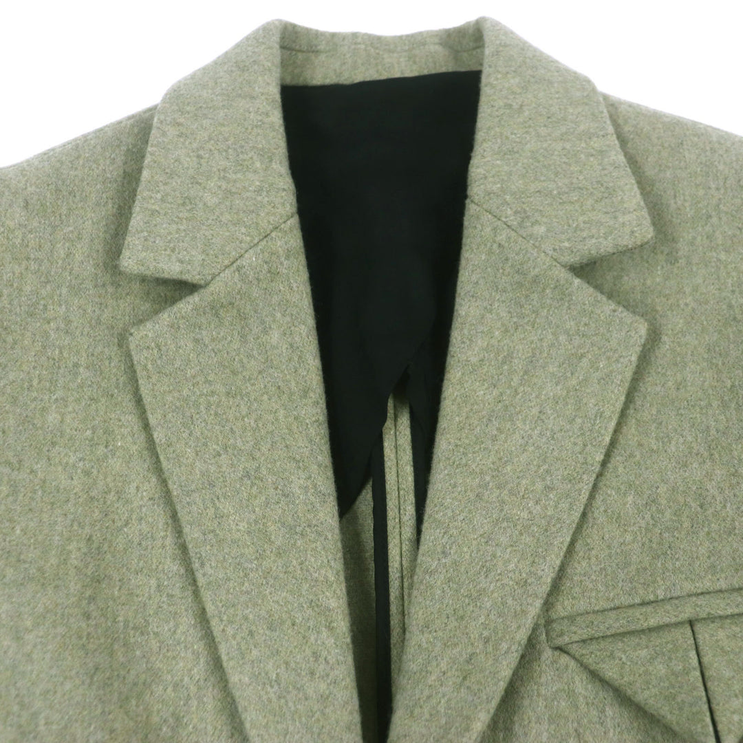 Excellent BOTTEGAVENETA Chester coat single Green system wool mens 52 647389