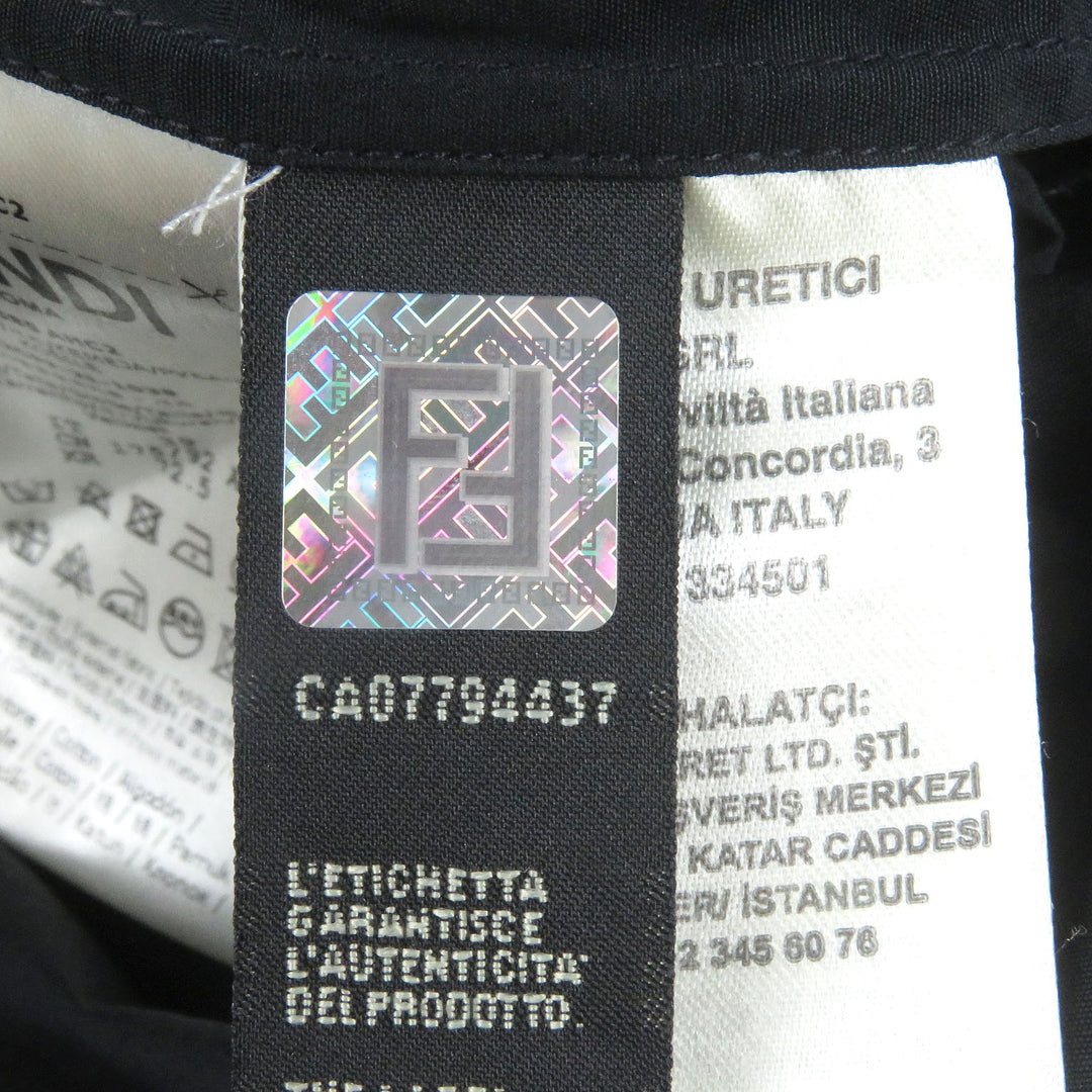 Great FENDI Long sleeve shirt With logo black cotton mens 39 FS0585