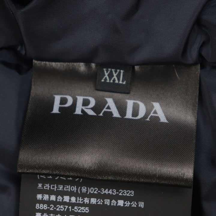 Great PRADA down coat Navy polyamide mens XXL SGH047