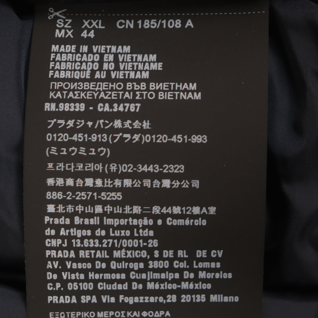Great PRADA down coat Navy polyamide mens XXL SGH047